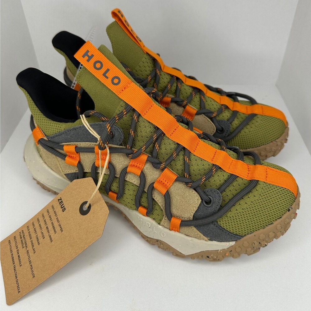 Holo Mens Hiking Sneakers 9.5 Green New Trail Gorpcore Utility Outdoor Trekking - Picture 9 of 10